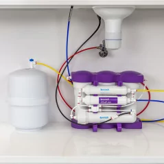 Installation sous évier Osmoseur Alkafuse sans pompe