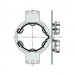 Fixation Universel Moteur Somfy Volet Roulant intégrée à la fenêtre