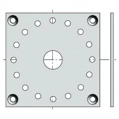 Plaque Fixation Moteur Somfy CSI et DMI