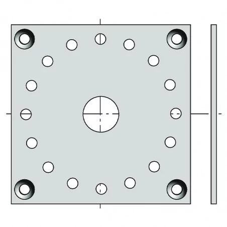 Plaque Fixation Moteur Somfy CSI et DMI
