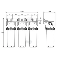 dimensions triple porte filtre