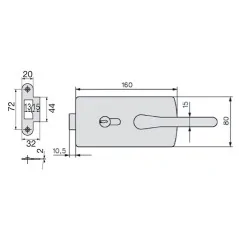 Dimensions serrure stremler béquille et cylindre
