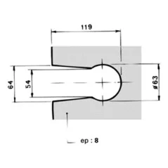 encoche du verre pour stremler 4360