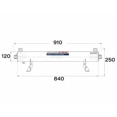 Dimensions térilisateur UV 24 GPM