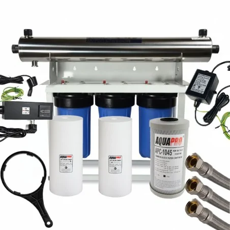 Filtration Ultraviolet 24 GPM Charbon Actif et Sédiment