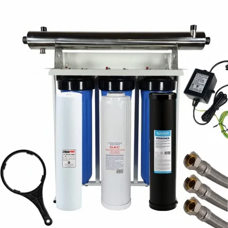 Station Stérilisation TRIO-UV Big Blue 20 Pouces Métaux lourds