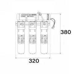 Dimensions du Purificateur d'eau sous évier pour eau potable