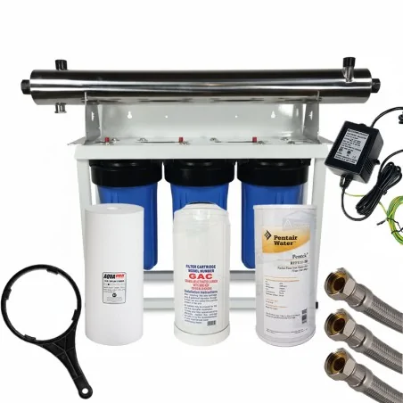 Filtre UV 12 GPM Big Blue Eau de Puits Métaux Lourds