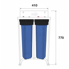 dimensions porte filtre big blue 20 pouces