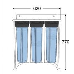 Dimensions porte filtre trio big blue
