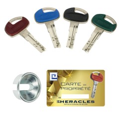 Cles sécurisées profil X8 avec pastille anti percage et carte de propriété