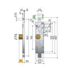 Serrure pour Persienne Prefer 6113
