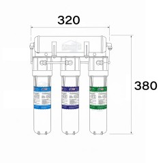 dimensions du purificateur d'eau sous évier aquapro
