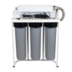 Triple porte filtre big blue 20 pouces sur structure