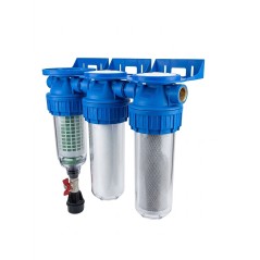 Filtration eau de pluie en 3 étapes