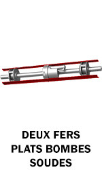 Deux fers plats bombés soudés