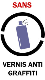 Sans vernis anti graffiti