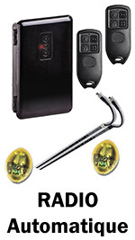 Pack automatisme GR, centrale, barrières immatérielles, 2 clignotants, 2 télécommandes