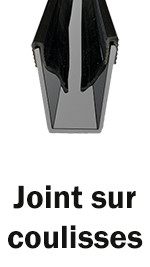 Joint sur coulisses