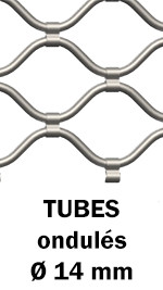 Grille tubes ondulés Ø 14