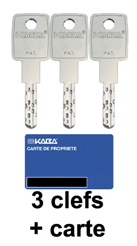 Kaba ExperT + 3 clefs + carte