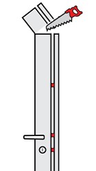 Serrure mise à la hauteur de la porte