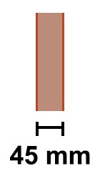 45 mm, protecteur de 50 mm