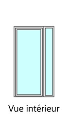 Porte + fixe latéral droite