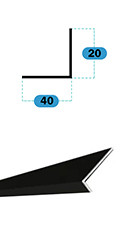 40 x 20 3 côtés
